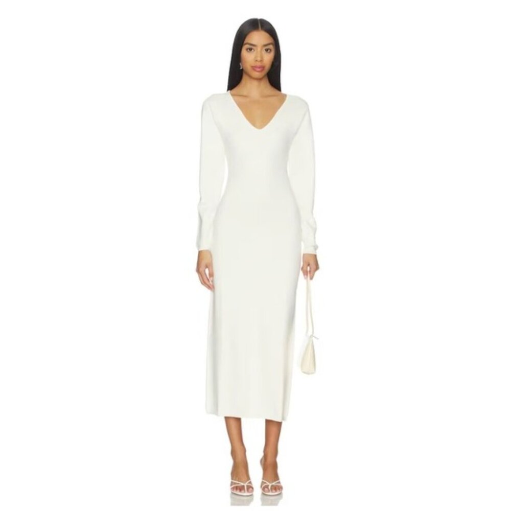 L'Academie by Marianna Yaslin Midi Dress in Ivory Size XL NWT
